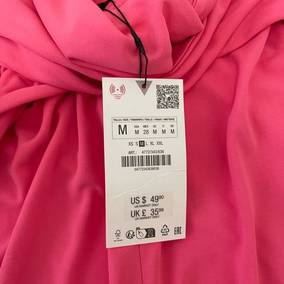 Zara Open Back Halter Dress sz M - Picture 7 of 10